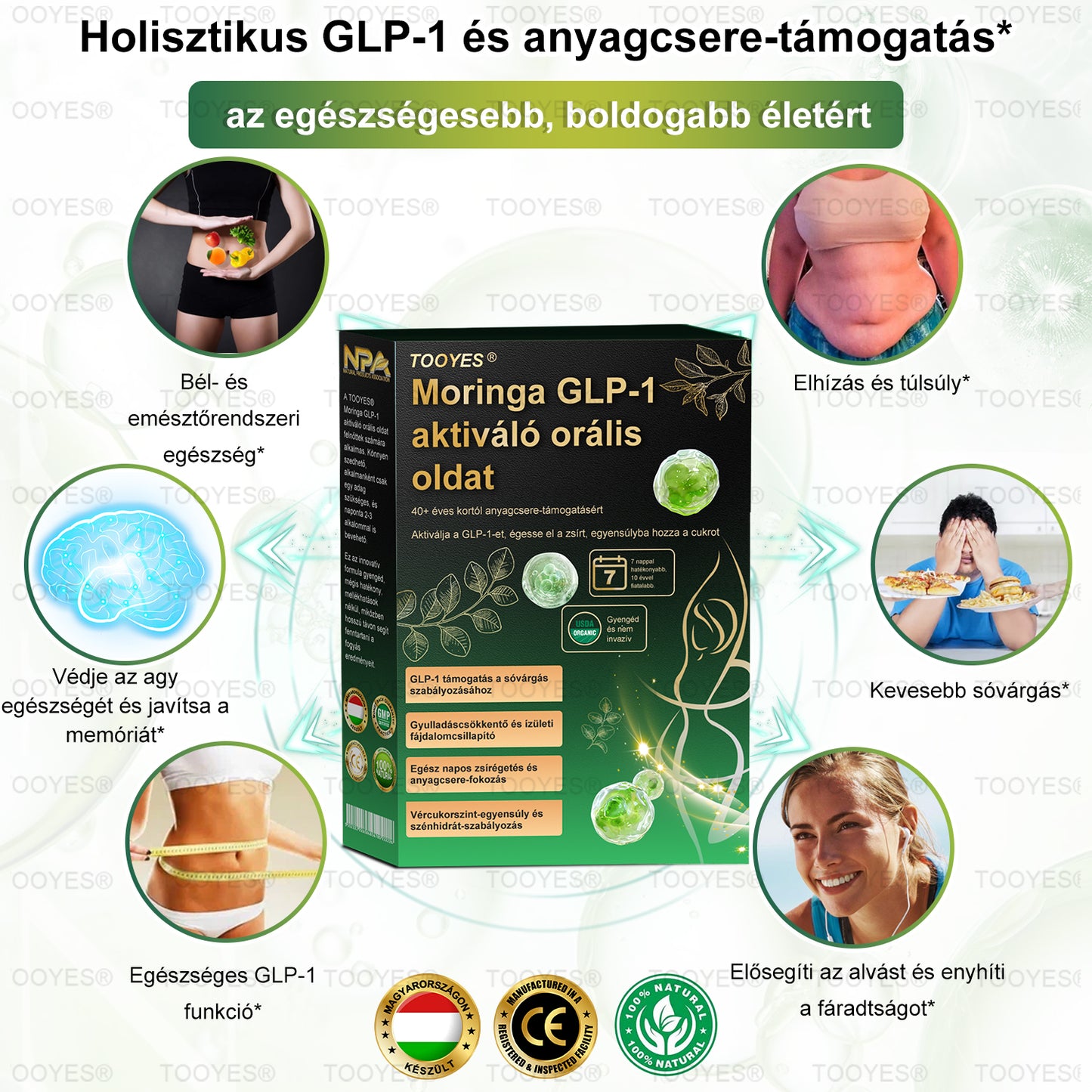 Hivatalos áruház | TOOYES® Meglutide GLP-1 aktiváló belsőleges oldat-Moringa - NAD+ -Yerba Mate-természetes támogatás a karcsúsításhoz, öregedésgátláshoz és a cukoranyagcseréhez 02