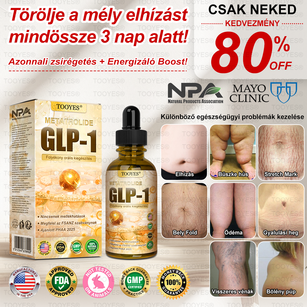 Mayo Clinic Által Ajánlott | Hivatalos Bolt | TOOYES® Metatrolide & Moringa GLP-1 Aktiváció, Almaecet, Kurkuma Gyógyhatású Szájoldat: Elhízás, Szív- és Érrendszeri Betegségek, Cukorbetegség, Alvási Apnoé, Ízületi Problémák és Még Több 👩‍⚕️ 👩‍⚕️