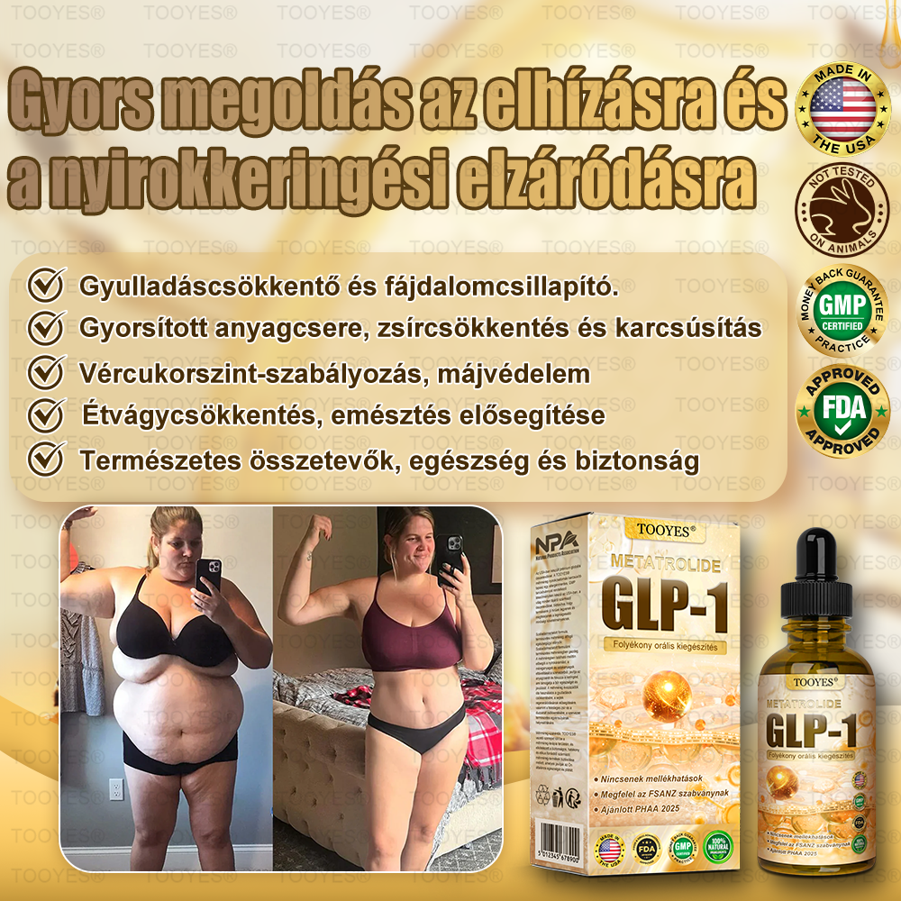 Mayo Clinic Által Ajánlott | Hivatalos Bolt | TOOYES® Metatrolide & Moringa GLP-1 Aktiváció, Almaecet, Kurkuma Gyógyhatású Szájoldat: Elhízás, Szív- és Érrendszeri Betegségek, Cukorbetegség, Alvási Apnoé, Ízületi Problémák és Még Több 👩‍⚕️ 👩‍⚕️